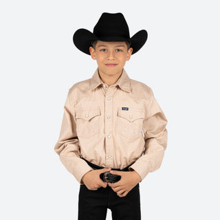 Camisa Wrangler Beige Niño