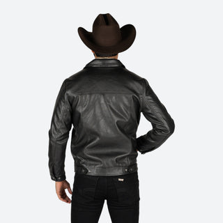 Chamarra Wrangler Piel Negro Caballero