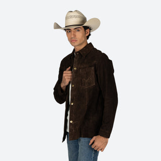 Sobrecamisa Denver Gamuza Chocolate Caballero
