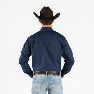 Camisa Rodeo Marino Liso Caballero