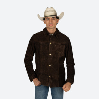 Sobrecamisa Denver Gamuza Chocolate Caballero