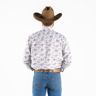 Camisa Rodeo Estampado Olivo Caballero