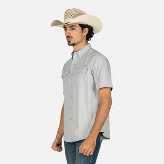 Camisa Ariat Venttek Outbound Light Grey Caballero