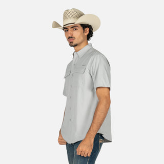 Camisa Ariat Venttek Outbound Light Grey Caballero