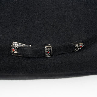 Texana Waco Western Sinaloa Pelo de Conejo Falda 9cm Negro