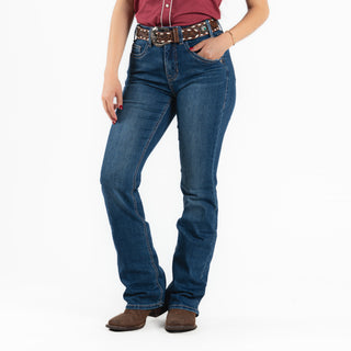 Jeans Rock & Roll Denim High Rise Boot Medium Wash Dama