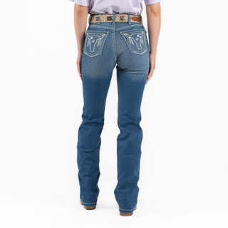 Jeans Wrangler High Rise Cintura Alta Cráneo Dama