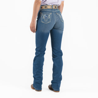 Jeans Wrangler High Rise Cintura Alta Cráneo Dama