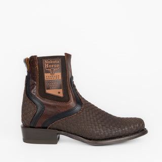 Botín Nokota Owen 13 Tejido Trenzado Tabaco Caballero
