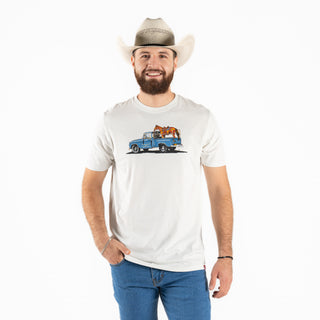 Playera Kimes Ranch Lucky Truck Natural Caballero