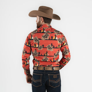 Camisa Wrangler Jinete Rojo Caballero