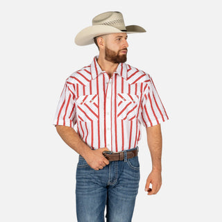 Camisa Panhandle Rayas Red Caballero