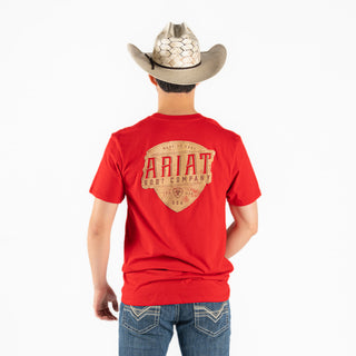 Playera Ariat Leather Shielo Redline Caballero