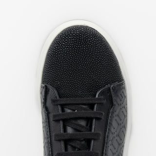 Sneakers Franco Cuadra Mantarraya Negro Suela Blanca Caballero