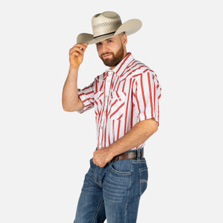 Camisa Panhandle Rayas Red Caballero