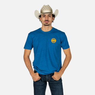Playera Kimes Ranch Wood Stamp Heather Cool Blue Caballero