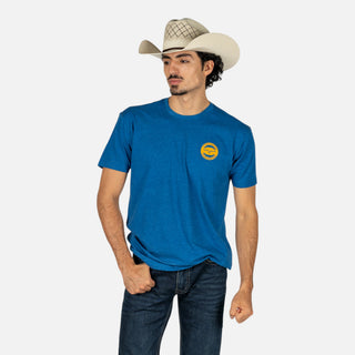 Playera Kimes Ranch Wood Stamp Heather Cool Blue Caballero