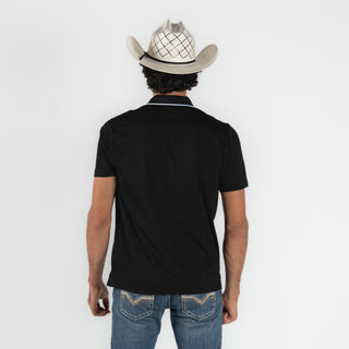 Playera Polo Cuadra Negro Caballero