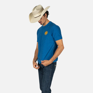 Playera Kimes Ranch Wood Stamp Heather Cool Blue Caballero