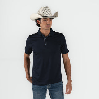 Playera Polo Cuadra Marino Caballero