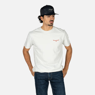 Playera Kimes Ranch Not Our First Muted White Caballero