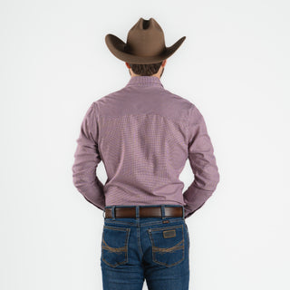 Camisa Wrangler Estampado Vino Caballero