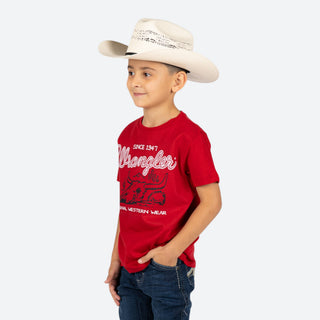 Playera Wrangler Logo Cráneo Niño