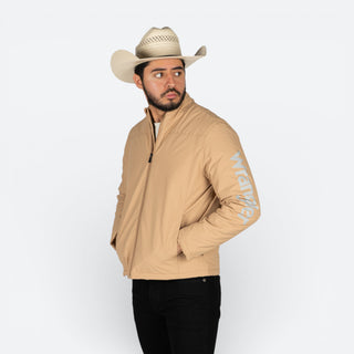 Chamarra Wrangler Logo Beige Caballero