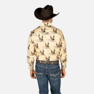 Camisa Rock & Roll Denim Caballo Brown Caballero