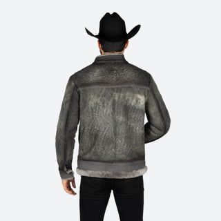 Chamarra Cuadra Borrego Picasso Gris Caballero