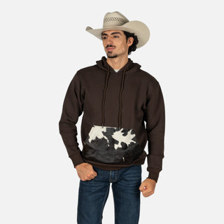 Sudadera Western Linen Pelo Choco Caballero