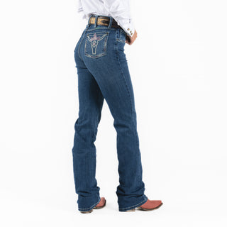 Jeans Wrangler High Rise Toro Rosa Dama