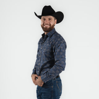 Camisa Wrangler Retro Marino Caballero