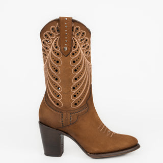 Bota Cuadra Res Nobuck Grease Miel Dama