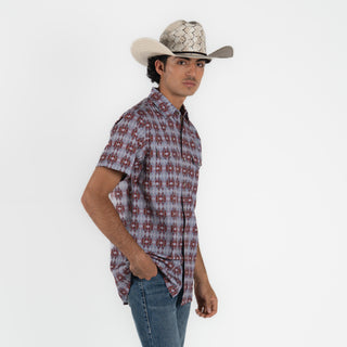 Camisa Denver Vino Gris Caballero