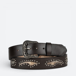 Cinturón Chicho Piel Chocolate Concho Caballero