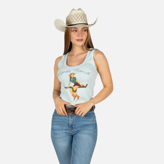 Blusa Kimes Ranch See Saw Ice Blue Dama