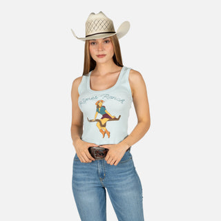 Blusa Kimes Ranch See Saw Ice Blue Dama