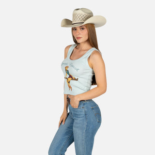 Blusa Kimes Ranch See Saw Ice Blue Dama