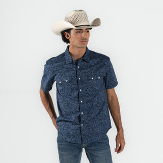 Camisa Panhandle Navy Abstrac Caballero