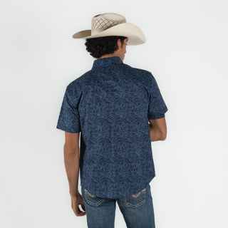 Camisa Panhandle Navy Abstrac Caballero