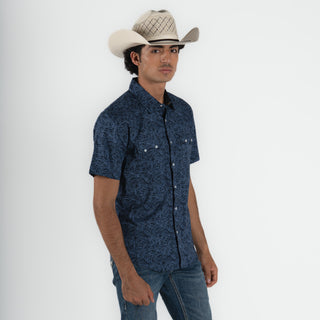 Camisa Panhandle Navy Abstrac Caballero