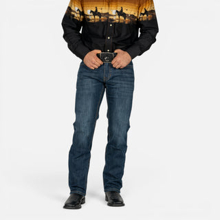 Jeans Rock & Roll Denim Revolver Straight Boot Caballero