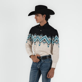 Camisa Panhandle Aztec Negro Natural Caballero