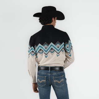 Camisa Panhandle Aztec Negro Natural Caballero