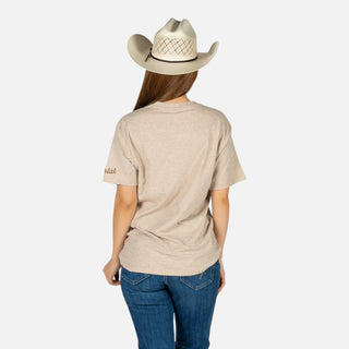 Blusa Ariat Western Emblem Oatmeal Heather Dama