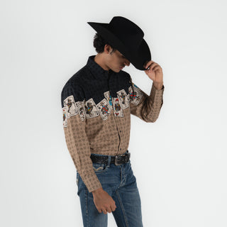Camisa Panhandle Cartas Tan Caballero