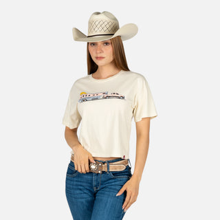Blusa Kimes Ranch Lucky B Hauler Ivory Dama