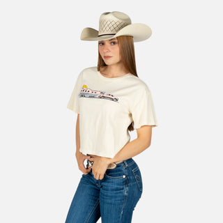 Blusa Kimes Ranch Lucky B Hauler Ivory Dama