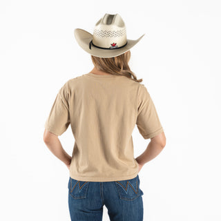 Blusa Kimes Ranch Bison Skull Tan Dama